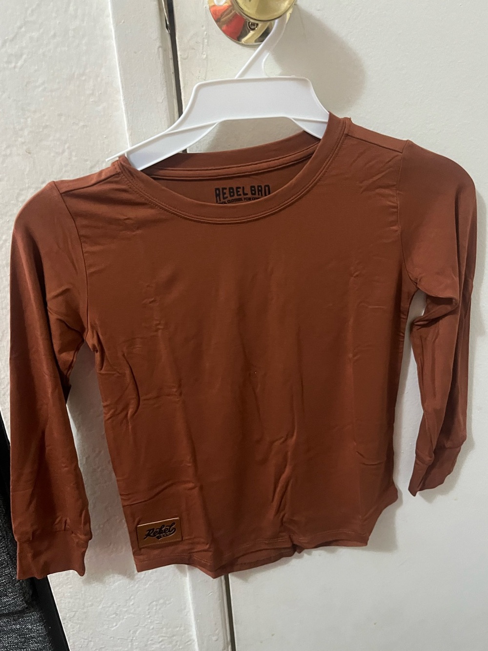 Rebel Bro - Little Boys Rust Long-Sleeve Shirt